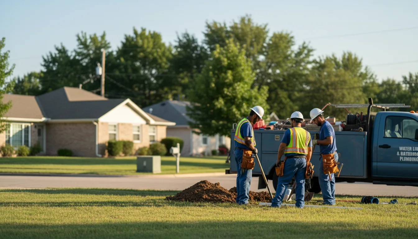 Residential water line and bathroom plumbing service in Middlesex, NJ